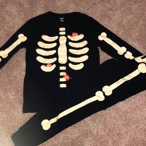 Gymboree Glow in the Dark Adult Skeleton PJs